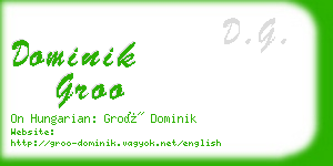 dominik groo business card